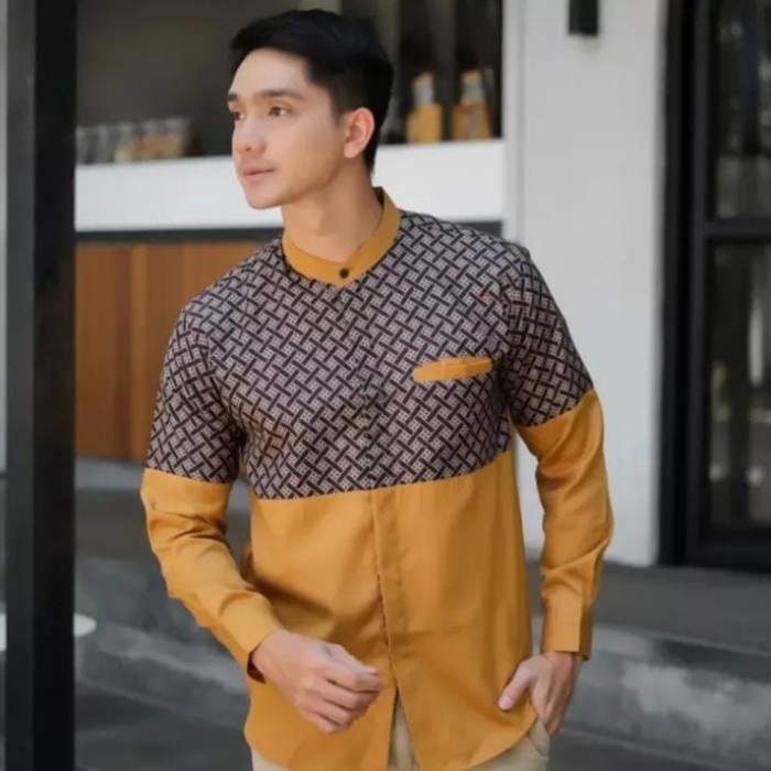 TERBARU BAJU KOKO PRIA DEWASA LENGAN PANJANG MOTIF QNANG KOMBINASI BATIK BAJU KOKO GUS AZMI KOKO DEWASA KOKO MURAH KOKO AZ-ZAHIR KEMEJA MURAH KOKO SENOPATI TERBARU KOKO POLOS