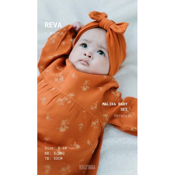 Bohopanna Mama / Set 0M - 10Y Malika Pola IDN Baby Gamis + Turban / Setelan Tunik + Hijab Lebaran Anak / Mama Malika Set Raya Series Keluarga Pakaian Muslim CBKS