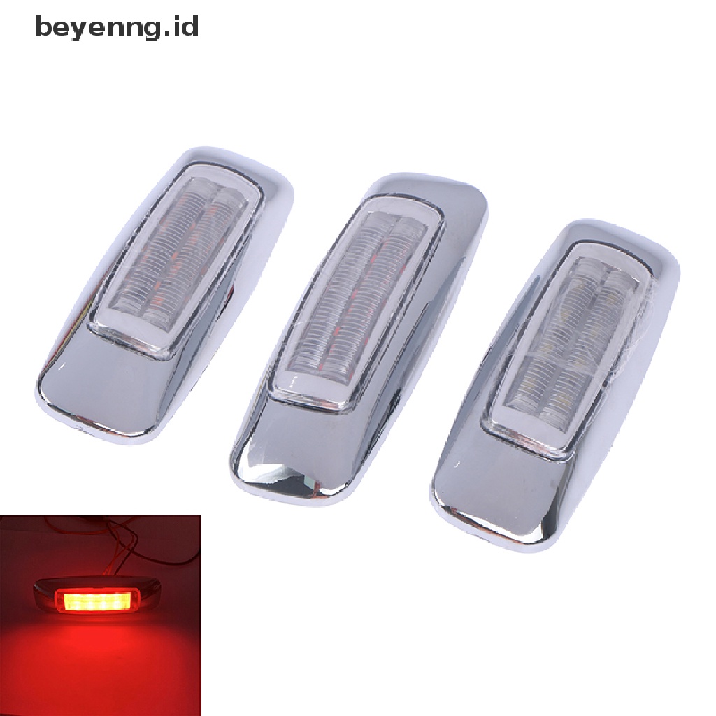 Beyen 1Pcs 24V LED Side Marker Lampu Truk Warning Tail Light Signal Lampu Rem ID