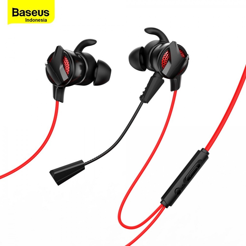 BASEUS ORIGINAL GAMO H15 Gaming Wired Earphone Headset Hanfsfree 3.5mm with Microphone Ori Game