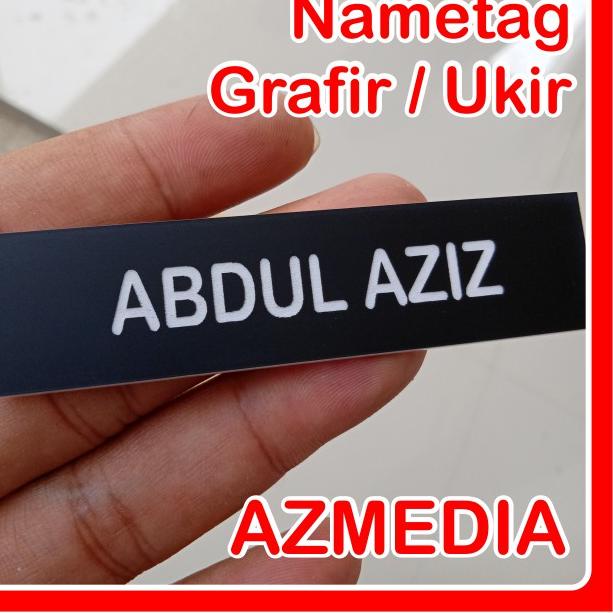 Codee3E8q Nametag Nama Dada Grafir Ukir
