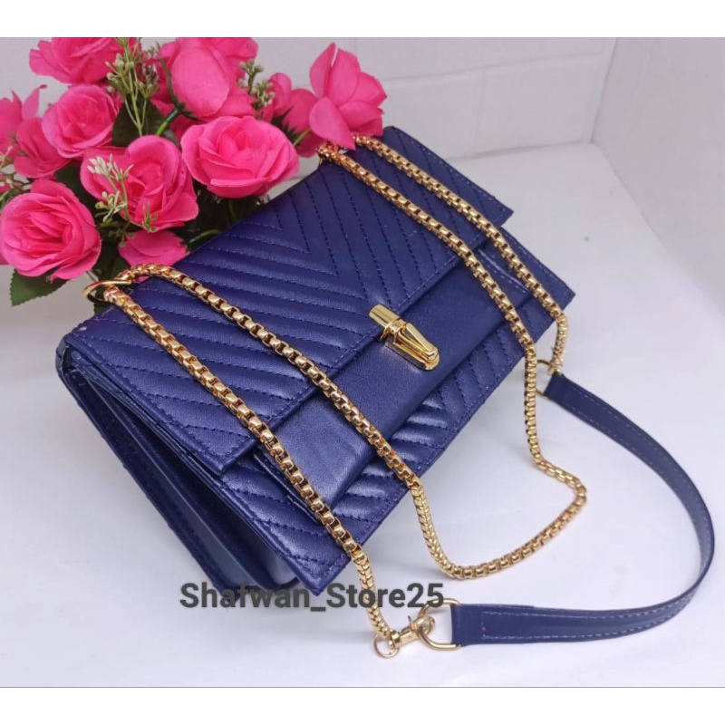 Tas selempang wanita Kekinian _Tas wanita Viral Kunci Peluru_Tas wanita ala Korea_tas paket_ fashion wanita modern