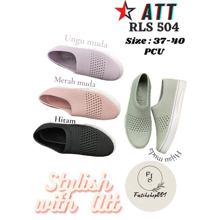 RLS 504 Sepatu ATT perempuan slip on anti air/sepatu att wanita  terlaris