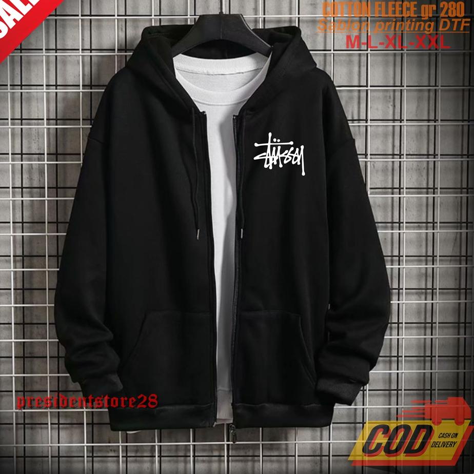 ✲ ZIPPER STUSSY / HOODIE STUSSY / HOODIE DISTRO STUSSY / HOODIE JUMPER / JAKET HOODIE / ZIPPER KUPLU