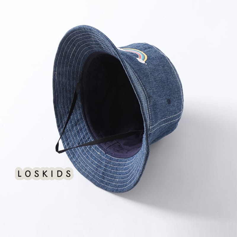 TOPI ANAK BUCKET DISTRO DENIM MOTIF PELANGI TOPI ANAK OUTDOR TREVELING PROMO NEW 2023