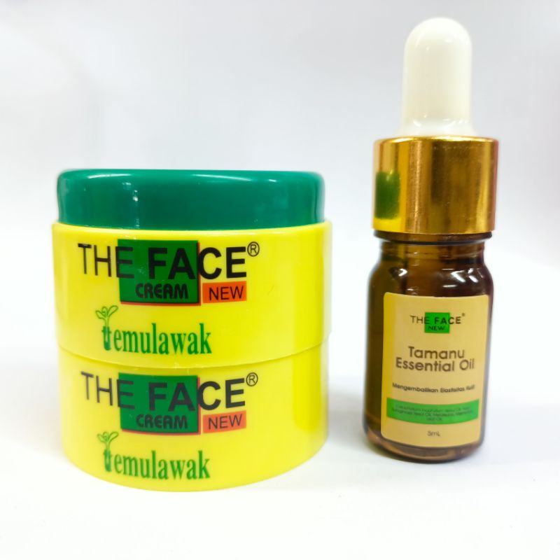 The Face - Paket Cream &amp; Tamanu Essential Oil - Temulawak The Face