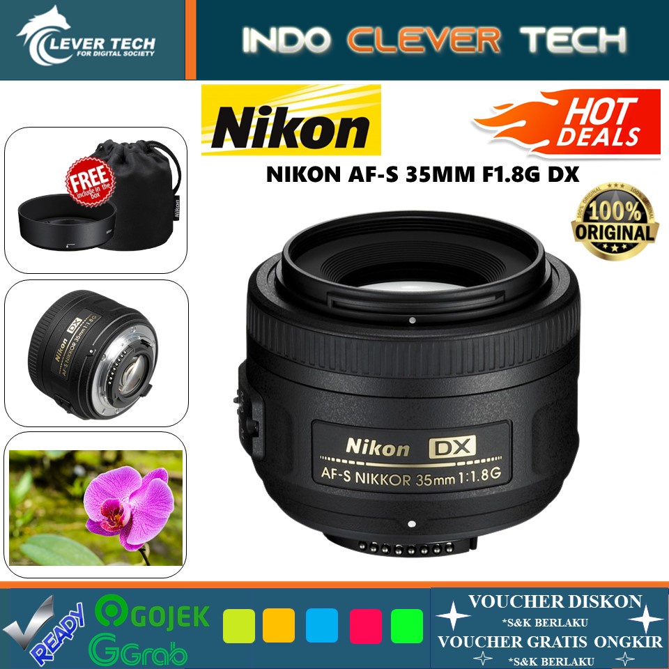 Nikon AF-S 35mm F1.8G DX Lensa Nikon DSLR/ AF-S 35mm F/1.8G DX