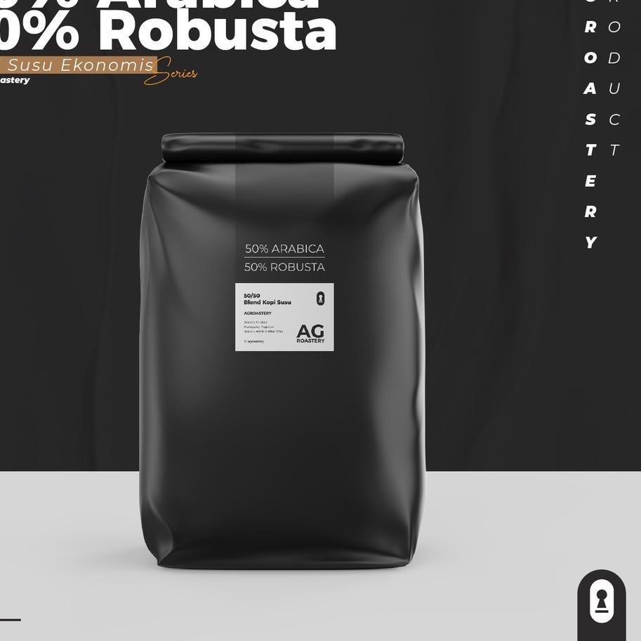 

❂ Biji Kopi Blend 50/50 Kopi Susu Ekonomis 1 KG | 1KG ➬