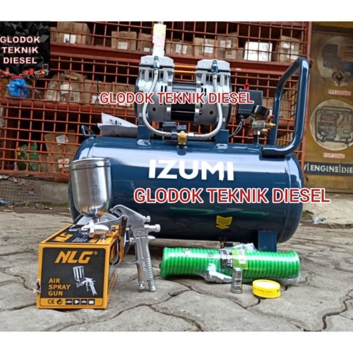 Dn219 Paket Cat Izumi Hs 1390 Hs1390 50 Kompressor Oilless Silent 1.75