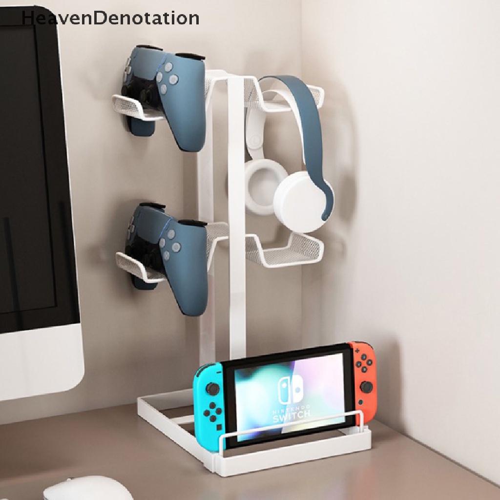 [HeavenDenotation] Metal Gaming Headset Stand Phone Mount Display Holder Hanger Untuk Controller Konsol Game Handle Gantungan Aksesoris HDV