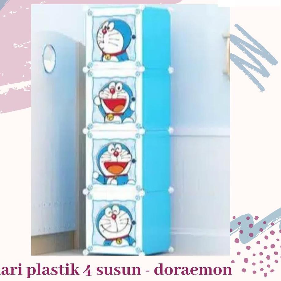 ➹ SHENAR - LEMARI PLASTIK KARAKTER - LEMARI KARAKTER DORAEMON, DLL 4 SUSUN (1x4) ✱