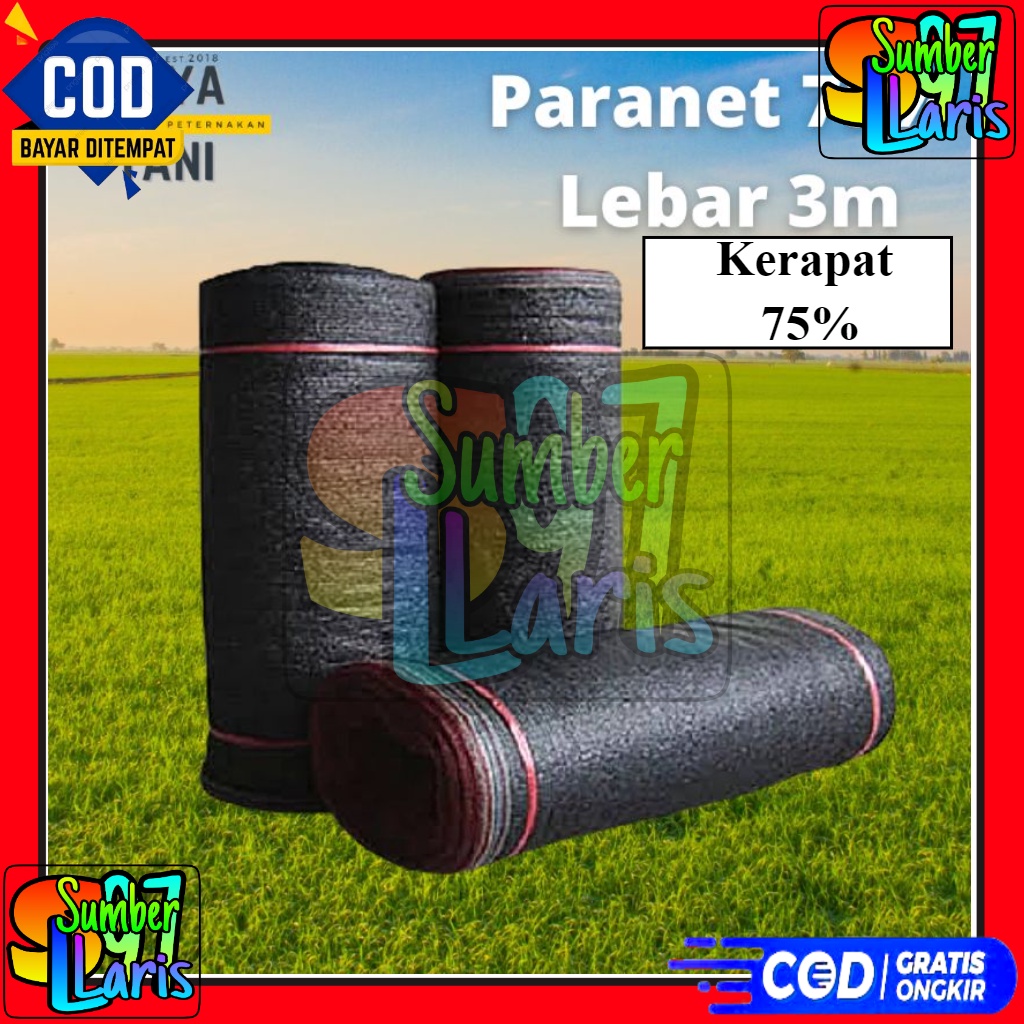 [PROMO] Paranet Import 75% (eceran)  lebar 3m peneduh tanaman