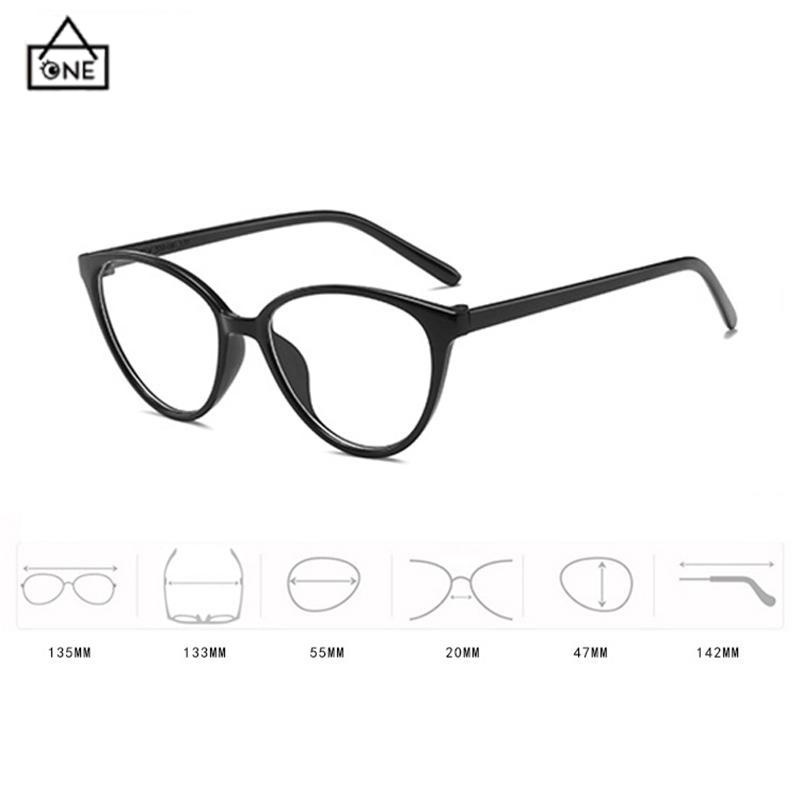 COD❤️kacamata Korea Wanita Kacamata Anti Radiasi Retro Wanita Fashion Cat Eye Eyeglasses Versatile Optical Glasses UV400 Bingkai-A.one