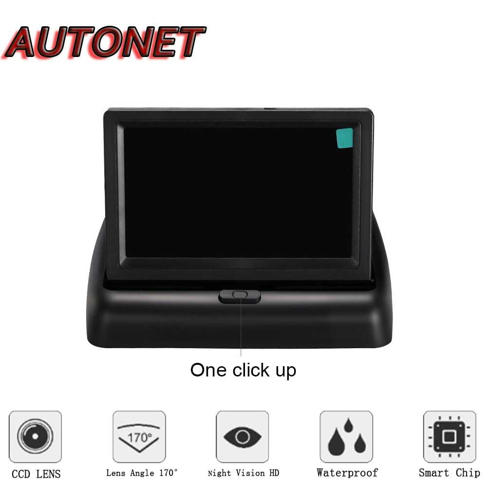 Layar Monitor Mobil Rear View Parkir Mobil TFT LCD Model Lipat Monitor Parkir Mobil Foldable Rear View TFT LCD 4.3 Inci Layar Monitor Mobil 5 Inci