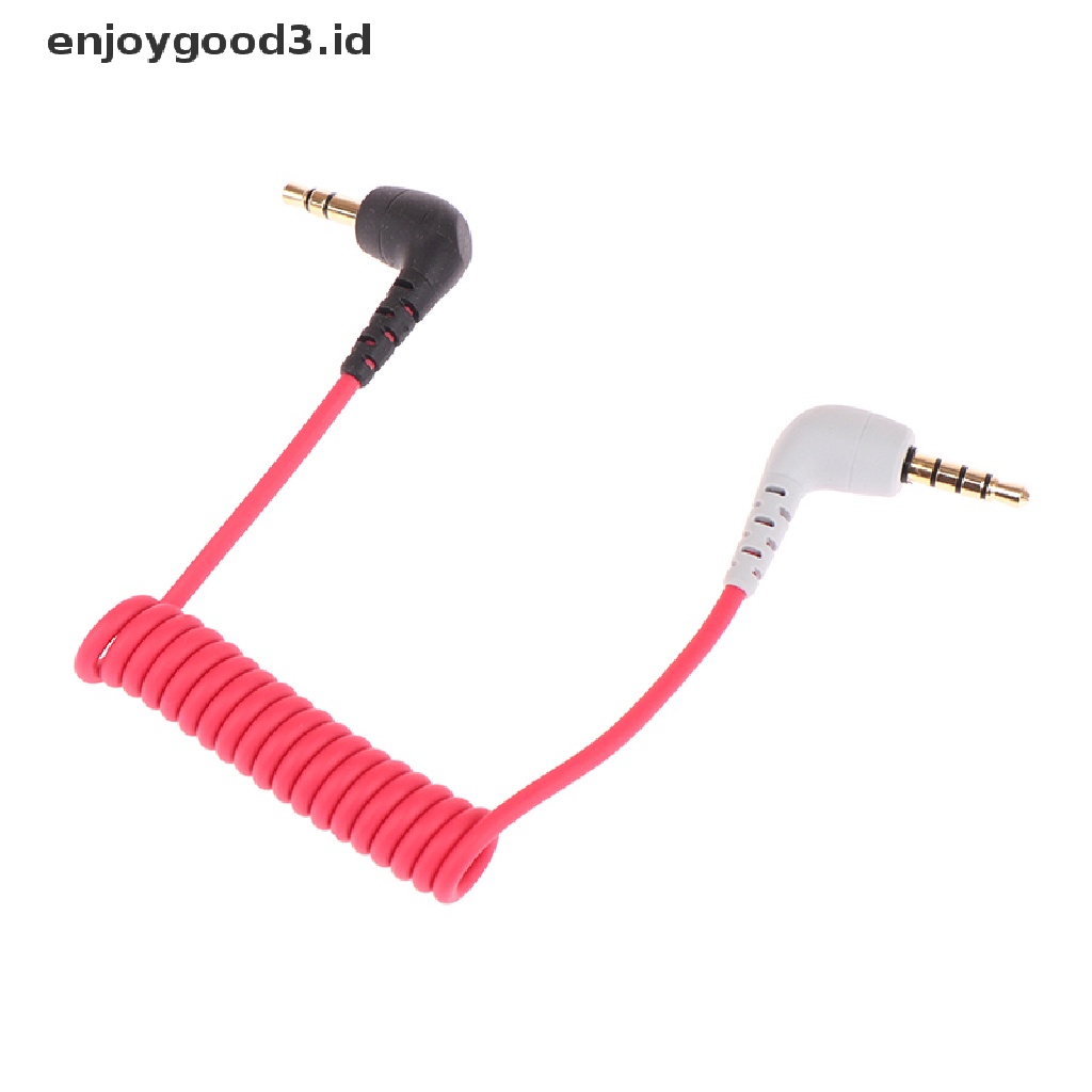 【 Rready Stock 】 3.5mm TRS to TRRS Microphone Cable Male to Male Right Angle Patch Adapter Cable （ ID ）