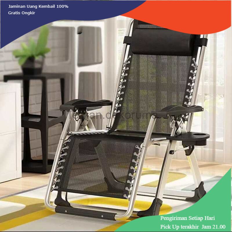 TD - PRB Zero Gravity Kursi Lipat Kerja Folding Picnic Chair with Tray - ZD2101