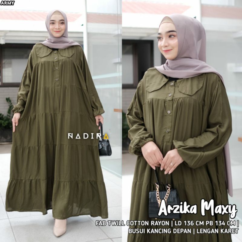 ARZIKA POLOS MAXI DRESS ORI NADIRA BY JUMBO SOLO
