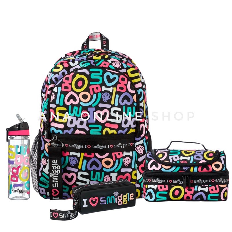 Tas Smiggle Ori I Love Smiggle Backpack set