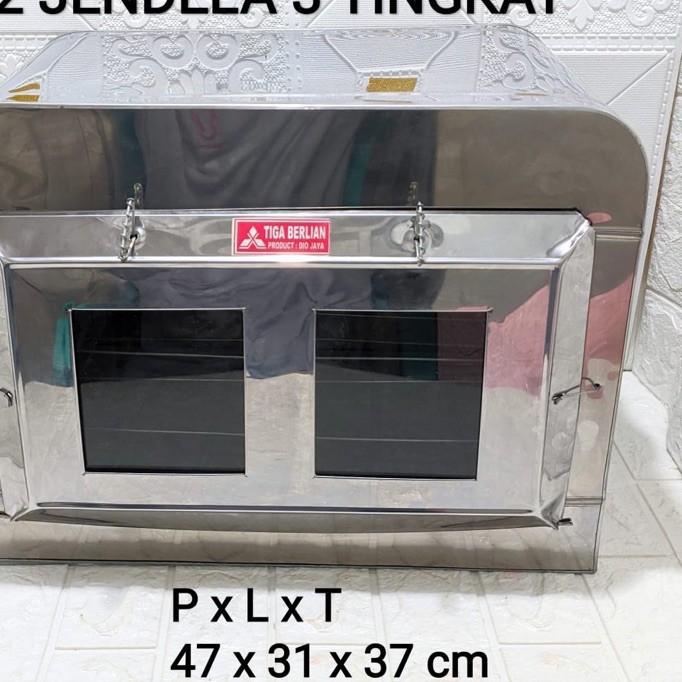 ☎ OVEN KUE KERING KOMPOR MANUAL TIGA BERLIAN BESAR JUMBO STAINLESS STEEL 3 SUSUN TANGKRINGAN ♨