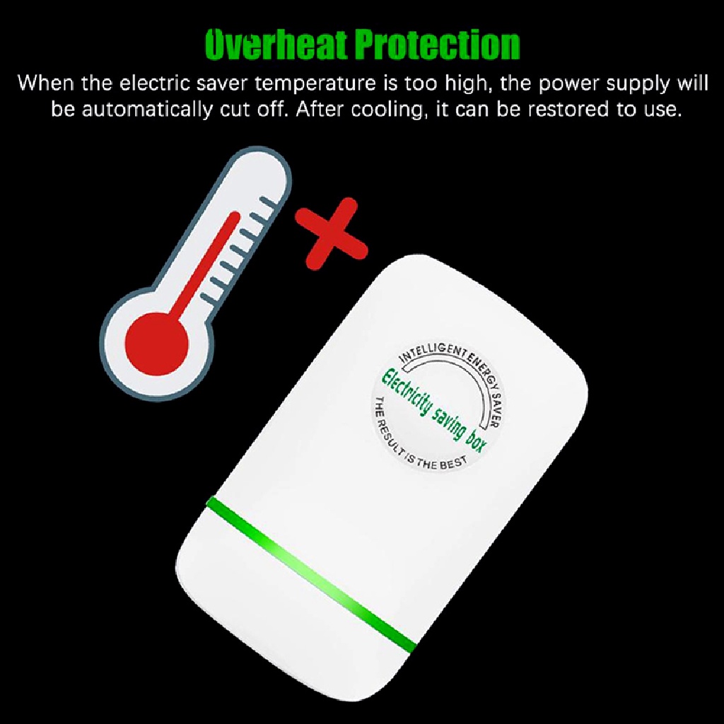 Sho Power Saver Kotak Hemat Listrik Penghemat Energi Rumah Tangga Hemat Listrik Dan Efisiensi Tinggi US Plug N