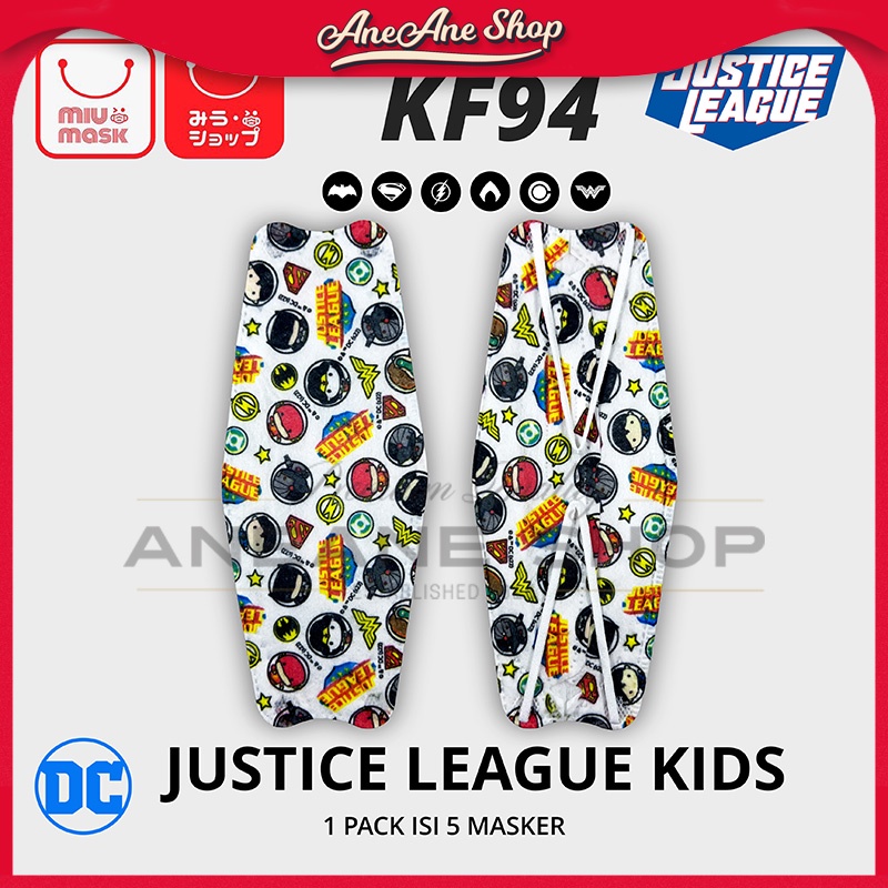 Masker MIU MASK Justice League KF94 Mask Anak (4Ply)