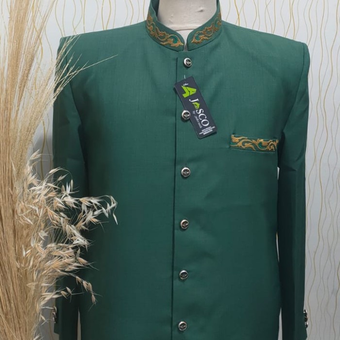 Jasko Jas Koko Pria Baju Atasan Pria Baju Koko Muslim Warna Hijau Botol