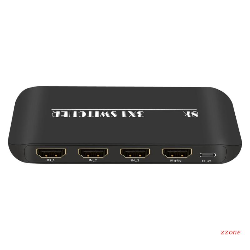 Zzz 3in1 out 8K Switch Adapter Splitter Converter Untuk TV Box HDMI-Kompatibel2.1