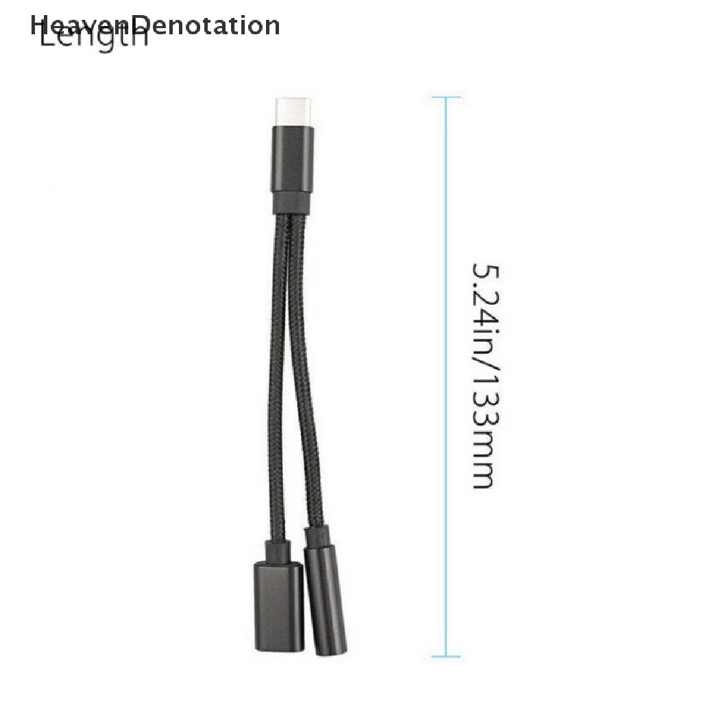 [HeavenDenotation] Usb Tipe C Ke 3.5mm Aux Adapter Jack Kabel Audio Earphone Kabel Converter HDV