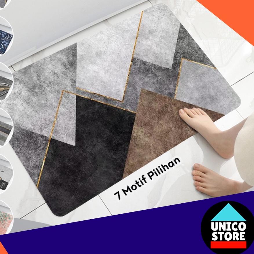 TERLARIS Keset Kaki Nyerap Air Viral Tiktok Diatomite Anti Slip Keset Batu Kamar Mandi Tipis Berkual