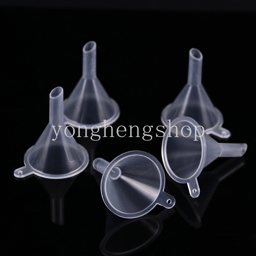 5pcs / set Corong Diffuser Parfum / Minyak Cair / Lotion Bahan Plastik Transparan Untuk Laboratorium / Sekolah