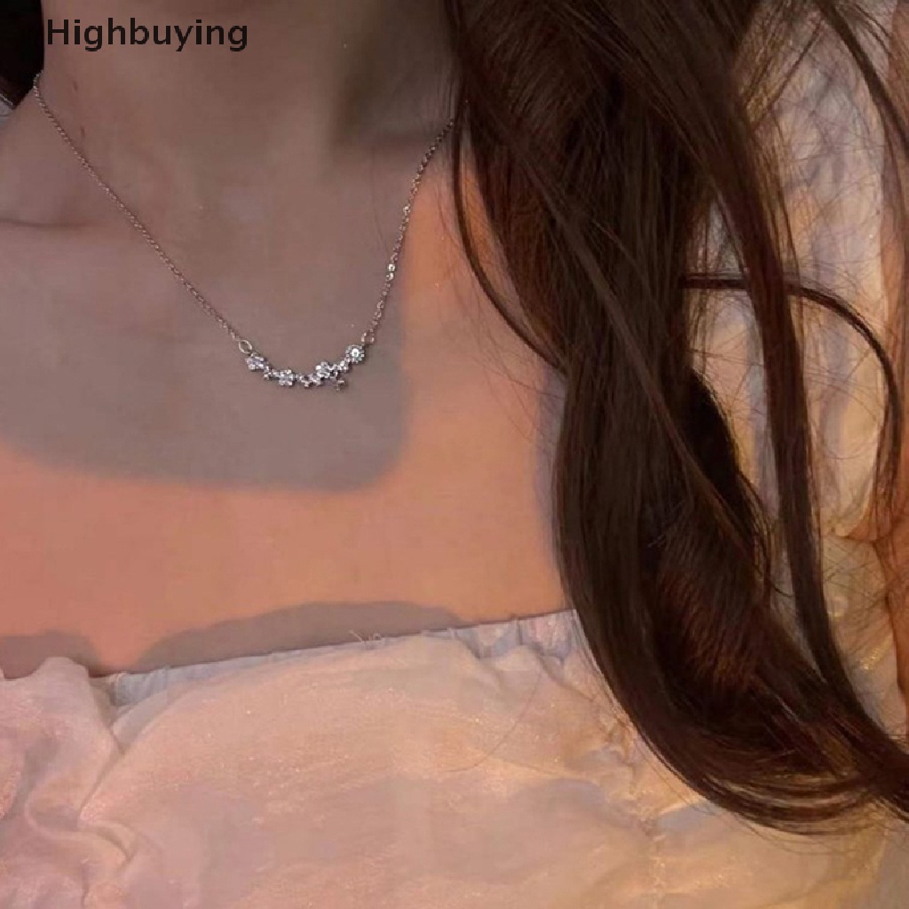 Hbid Exquisite Star Zircon Metal Necklace Women Charm Sweet Lovely Light Clavicle Chain Necklace Girls Party Jewelry Gift Glory