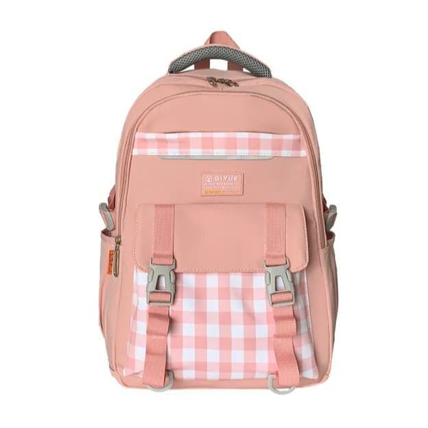 Rayhana - Tas Ransel Sekolah SD SMP SMA Kuliah Ransel Kekinian Motif Catur