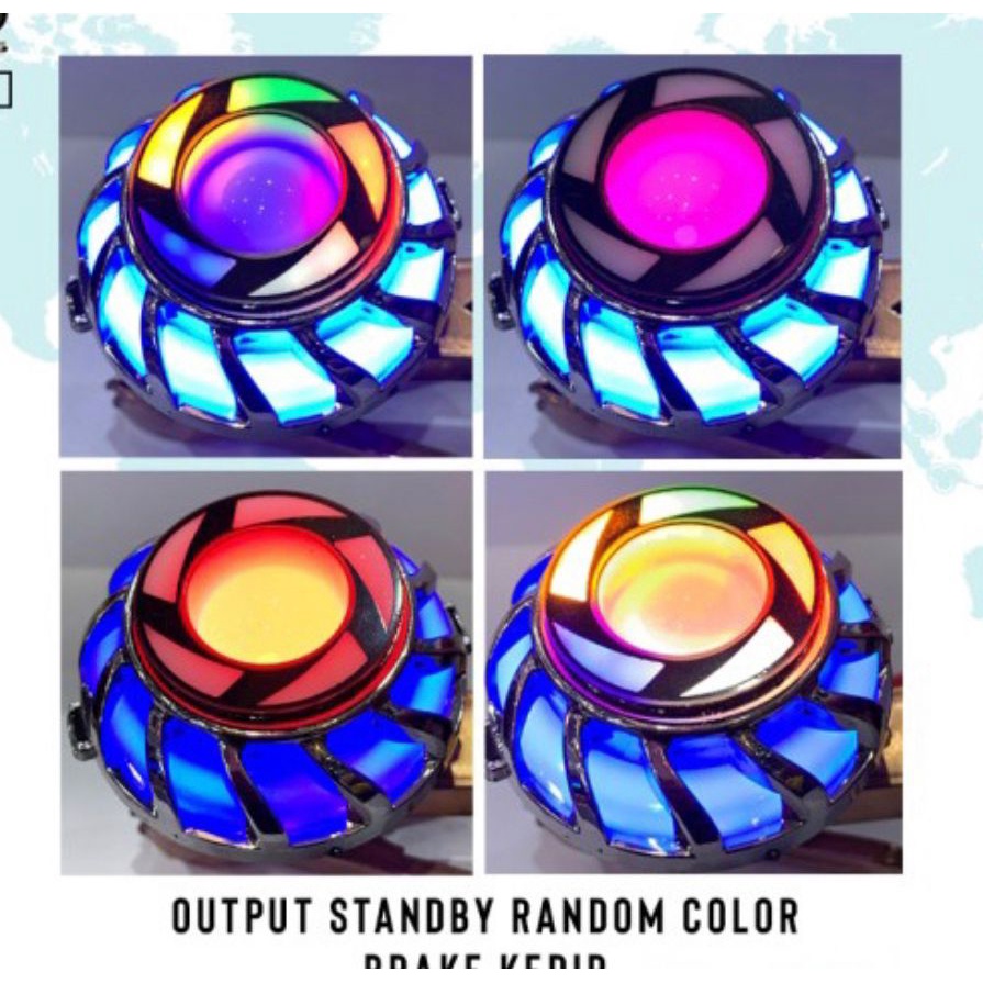 Lampu LED Stop Rem Stoplamp Projie Rainbow Spiral Kipas 2 Inch Flash Running Lampu Stop