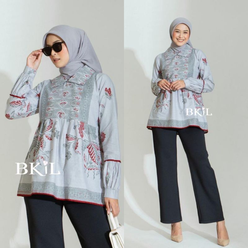 BLUS BATIK WANITA MODERN PREMIUM || ATASAN KERJA ||M-L-XL-XXL