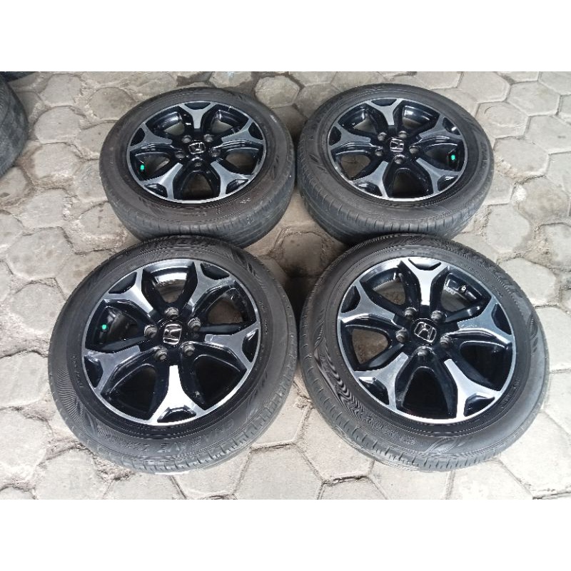 pelek copotan mobil BR-V ring 16+ban dunlop 195 60 16 lebar 6 et 50 pcd 5x114