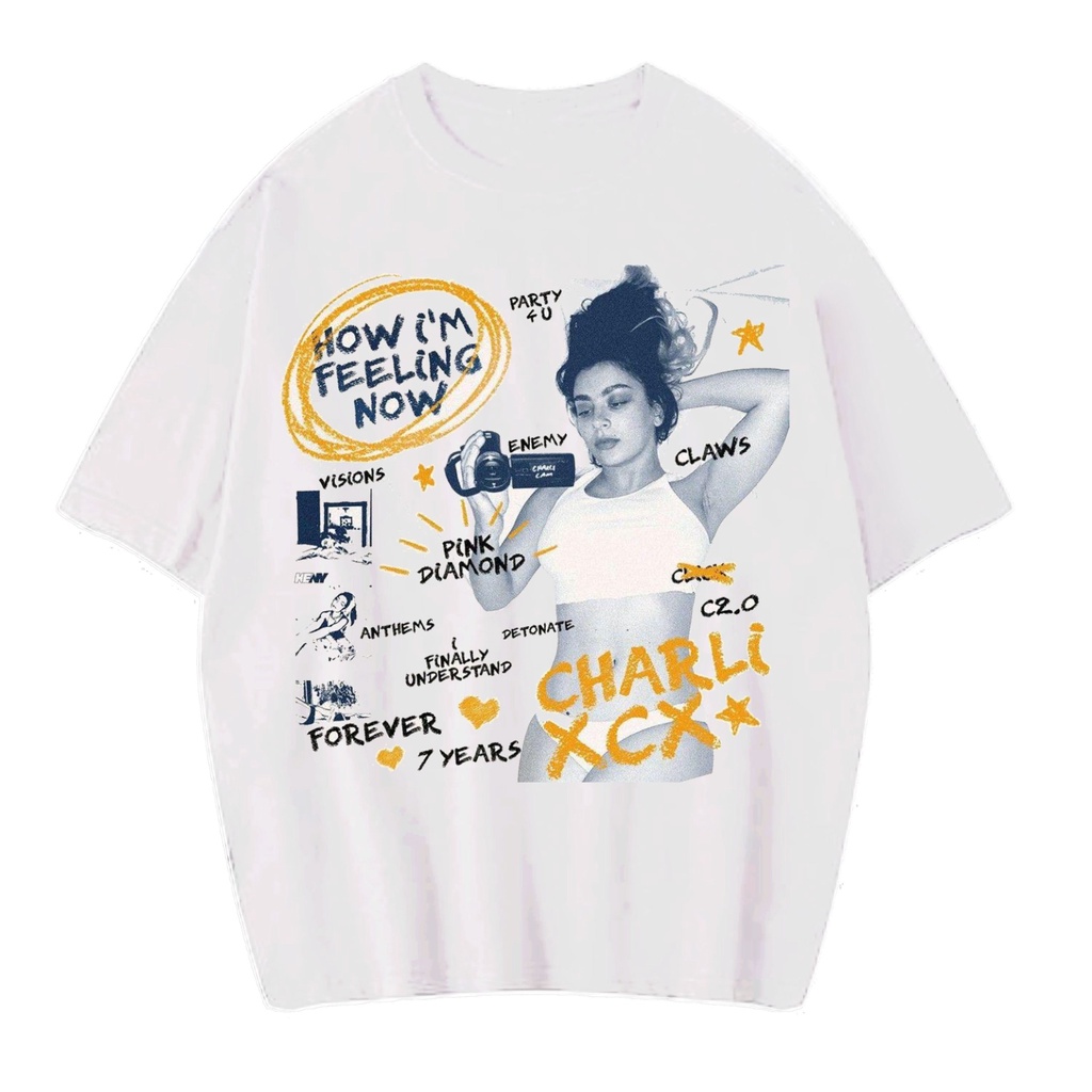Patternmerch "Charli xcx forever" Oversized T-shirt | kaos vintage