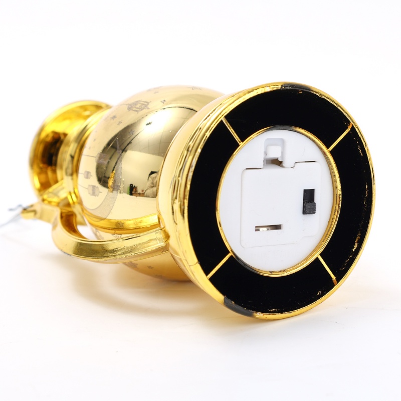 Retro Eid Decorative LED Electronic Lantern / Exquisite Ramadan Pattern Glowing Night Light / Home Muslim Festive Background Layout Hanging Lamp