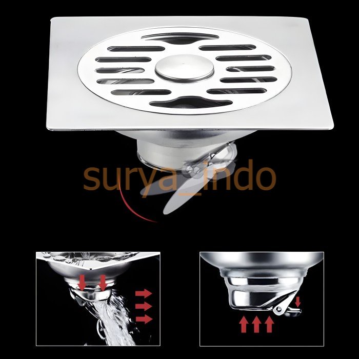 FLOOR DRAIN MESIN CUCI STAINLESS 1 SET SARINGAN LANTAI KAMAR MANDI WC