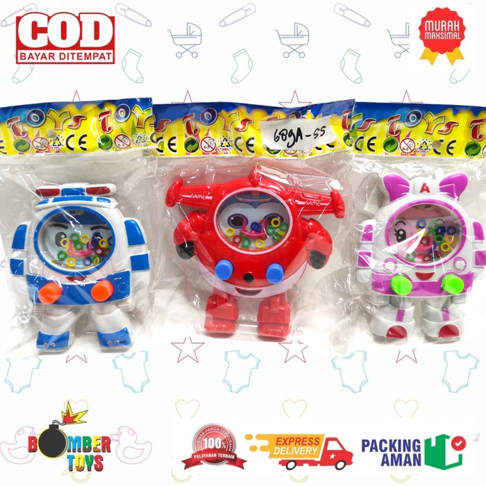 MAINAN ANAK EDUKASI GAME WATER RING GEMBOT JADUL GIM AIR ROBOT STIR