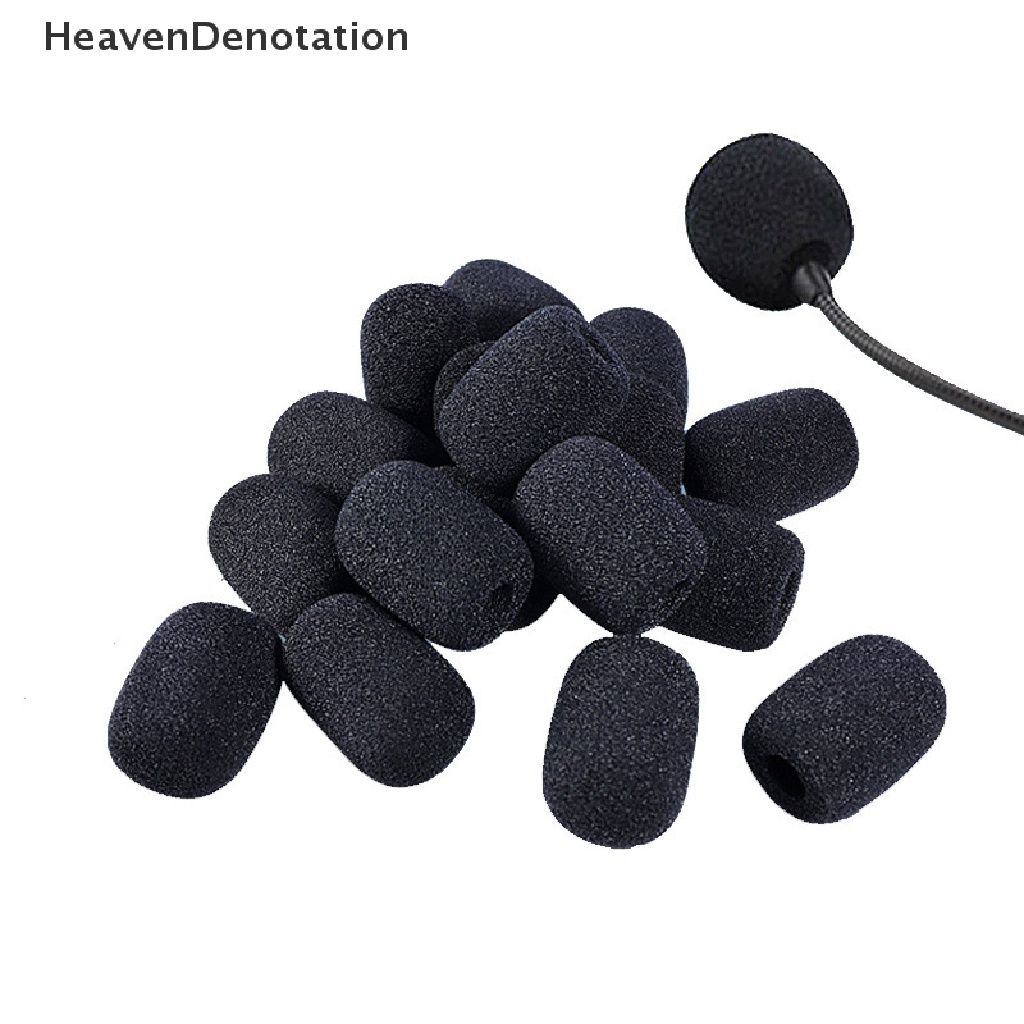 [HeavenDenotation] 10pcs Microphone Windscreen Sponge Cover Headset Mic Busa Cover Topi Pelindung Untuk Leher Angsa Meeg Mic HDV