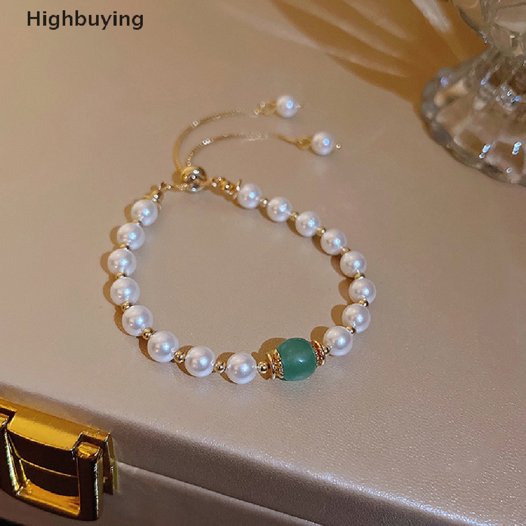 Hbid Fashion Trend Light Exquisite Elegant Cat's Eye Stone Pearl Bracelet Ladies Senior Jewelry Birthday Party Gift Glory