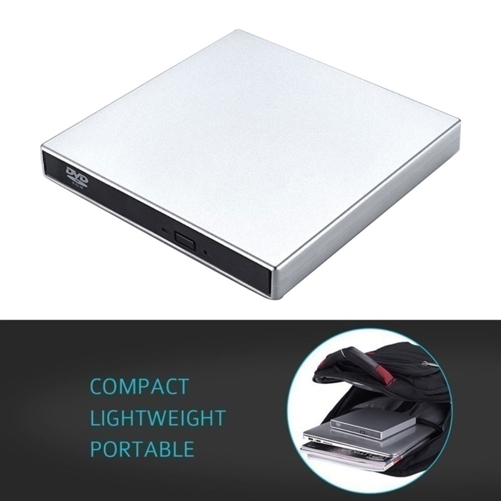 External DVD Drive CD ROM Drive Slim Portable Optical Drive Burner Rewriter untuk PC / Laptop