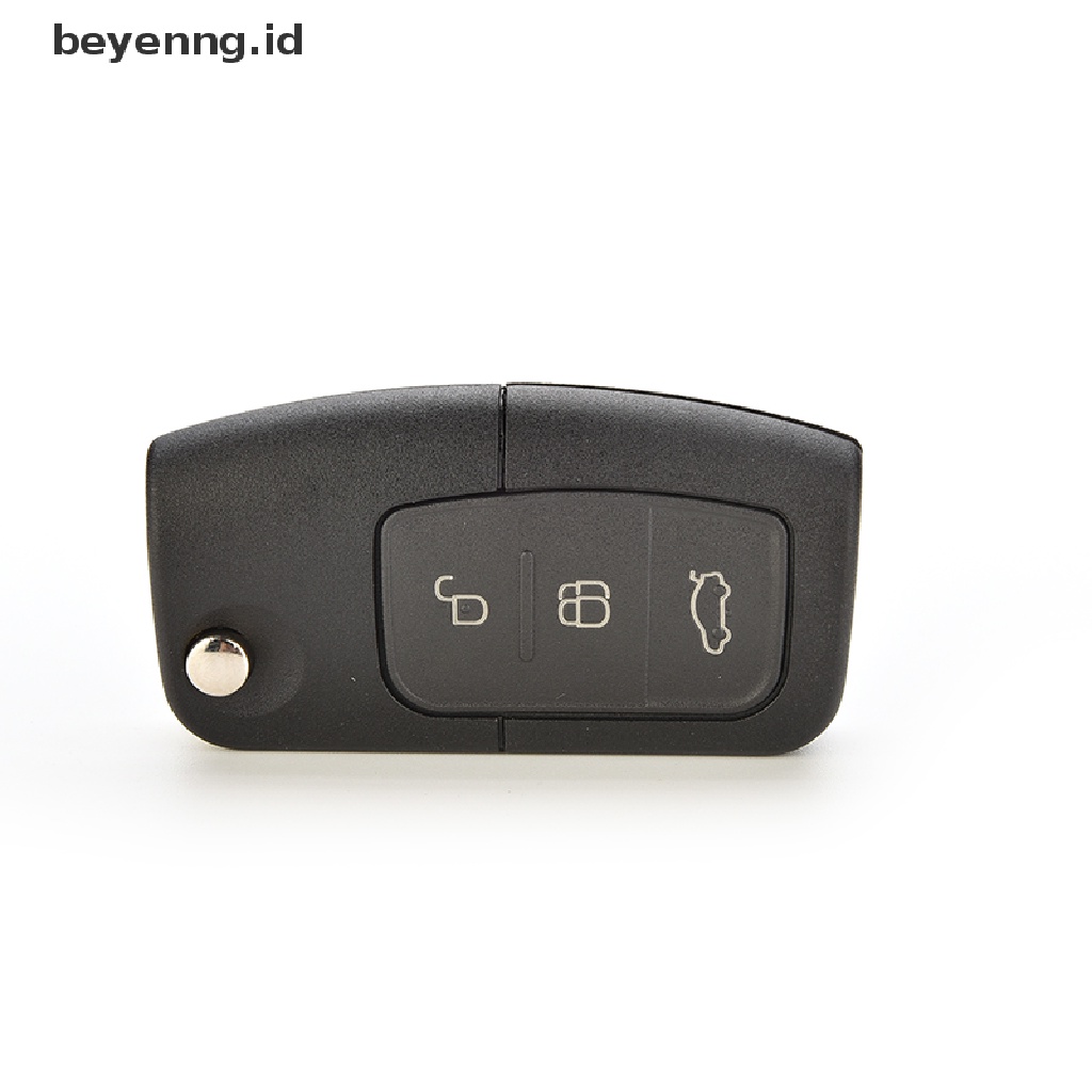 Beyen Flip Remote 3tombol Key Shell Holder Cocok Untuk FORD Focus Fiesta Case Pengganti ID