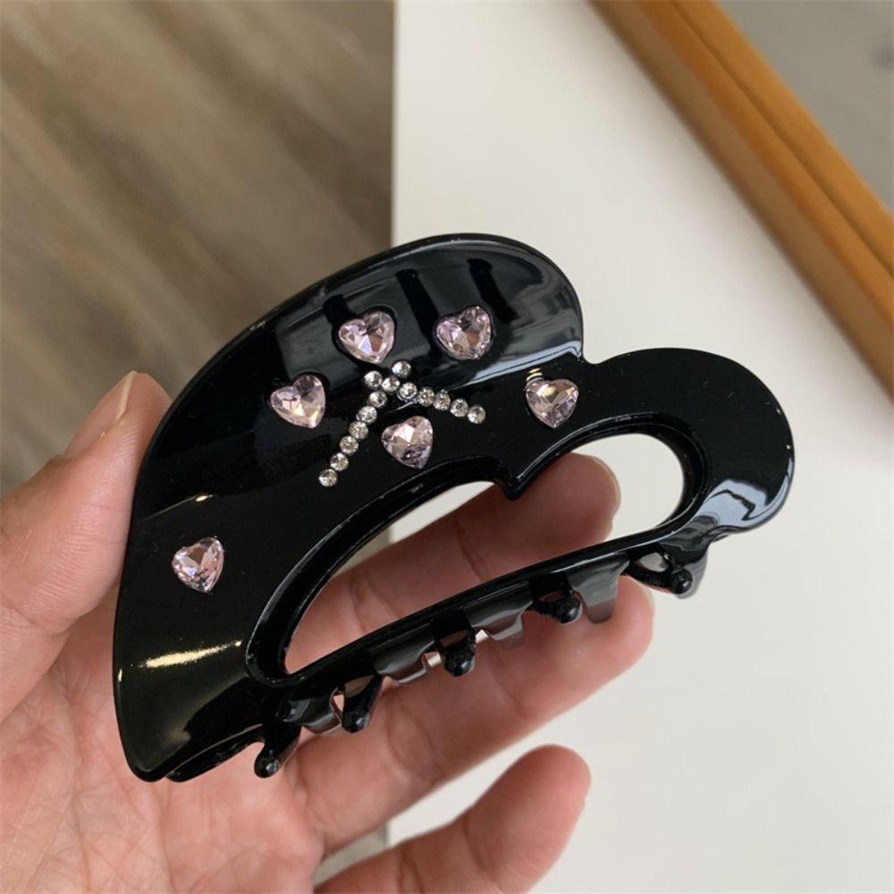 Mxbeauty Y2K Hair Claw Sweet Girls Daily Fashion Design Hair Grab Clip Geometric Barrettes Ponytail Holder Aksesoris Rambut Wanita