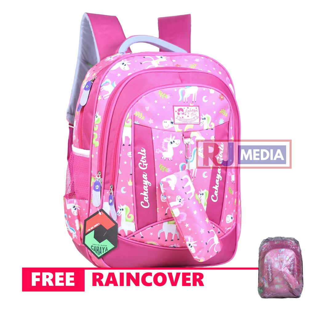 Tas Anak Tebal Ransel Sekolah Karakter Kuda Pony Pink Free Tempat Pensil Tas Anak Perempuan Lucu Cantik Bahan Dolby Ransel Murah Free Raincover Unicorn Pink Gendong Sd Tebal