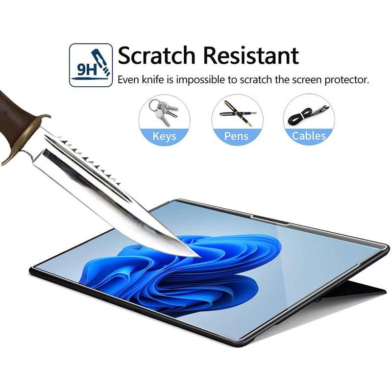 Untuk Microsoft Surface Pro 3 4 5 6 7 8 9x2021 10.8 12.3 13.0 Inch HD Tempered glass Screen Protector Tablet Film Untuk Permukaan Laptop Buku Go1 2 3 4 5 Blu-ray Tempered glass