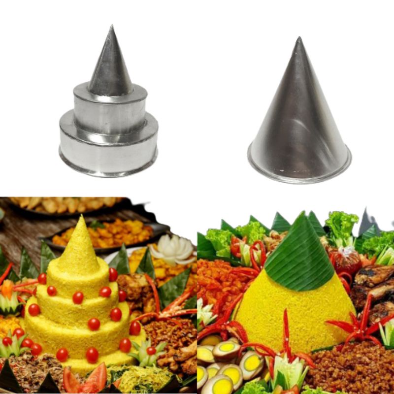 Cetakan Nasi Tumpeng Susun 2 Tumpeng Kerucut Mini