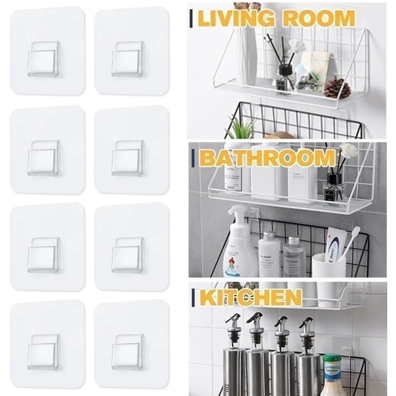 [Harga Grosir] [Unggulan] 1PC Rak Penyimpanan Tempelan Tempelan Perekat Seamless Tahan Air Kait Gantungan Dinding Beban Berat Shelf Holder Untuk Dapur Kamar Mandi