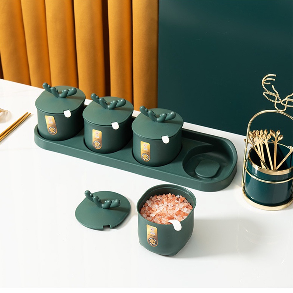 Tempat Bumbu Dapur Set Aesthetic Plastik Unik TB14