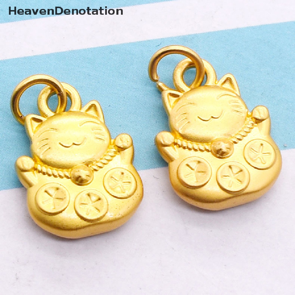 [HeavenDenotation] Pesona Kucing Beruntung Lucu DIY Membuat Perhiasan Liontin Buatan Tangan Kerajinan Hewan Untuk Anting Kalung Gelang Handmade HDV